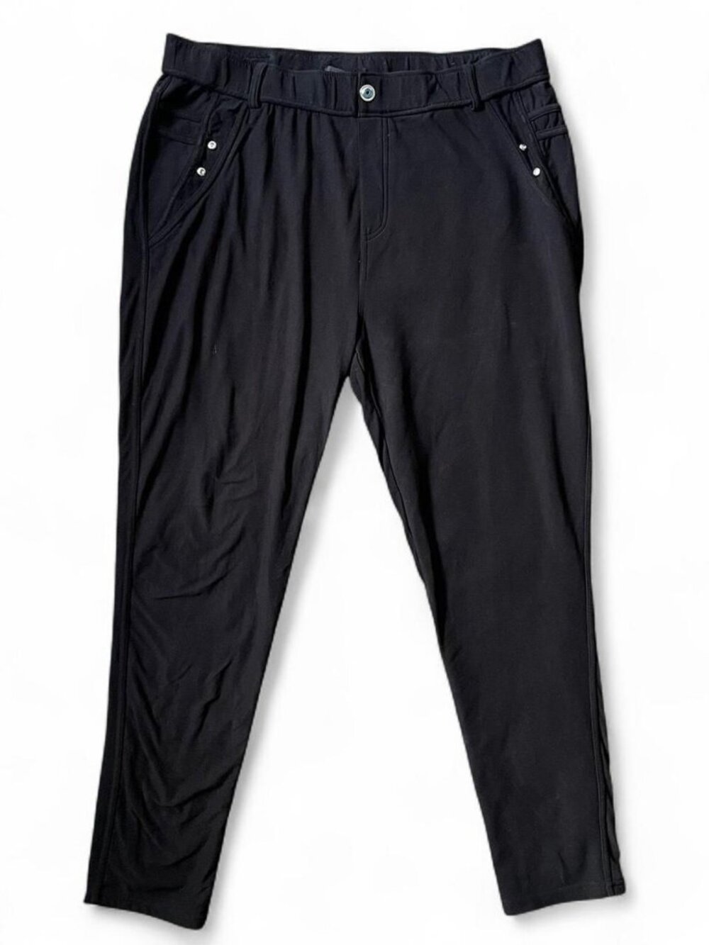 Size 2X Ashley Blue black slim fit stretchy pants #work #Workclothes